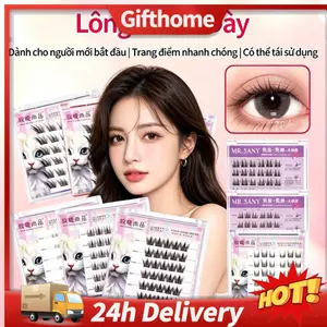 🚚【giao Hàng 24h】Lông Mi Nhân Tạo Tự Dính Lâu Dài Tự Nhiên Mèo Vuốt Lông Mi Giả Hiệu Ứng Trang Điểm Lông Mi Dụng Cụ