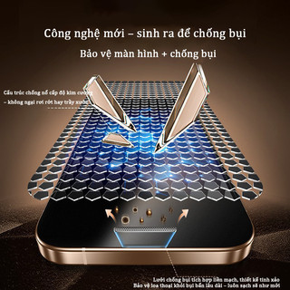 Kính cường lực iPhone 360° chống nhìn trộm tự dán không bụi không bọt khí 9H cho iPhone 11 12 13 14 15 16 17 Pro Max