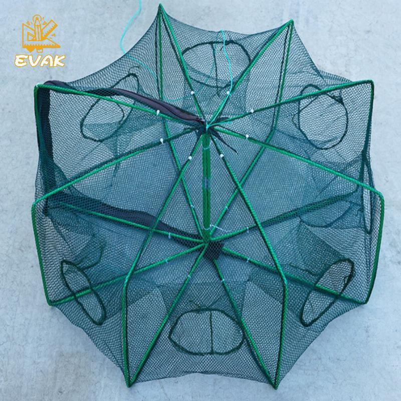 Alittlesetrtu Lưới 6 Lỗ Cho Lưới Câu Cá / Câu Chuyện / Lồng Gấp Crayfish Catcher Đúc / Lưới Cá Cua / Tôm Crayfish / Tôm / Smel / Bẫy Eels VN
