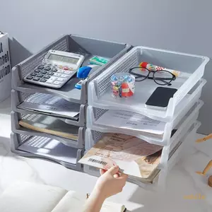 Exhila Khay Chữ Giấy Có Thể Xếp Chồng Khay Chữ Tập Tin Lưu Trữ Tài Liệu Nộp Đơn Vị