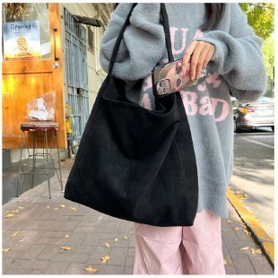 Túi xô tote công suất lớn da lộn mờ mới
