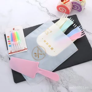 Baibo Bánh Ăn Dao Nĩa Bộ Nướng Bánh Dùng Một Lần Dao Nĩa Đĩa KANW