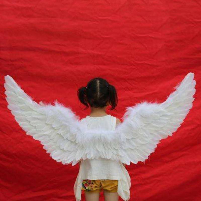 < Honeyba > Trẻ Em Đôi Cánh Thiên Thần Lông Vũ Trắng Hình Dạng Nuốt Trang Phục Dây Co Giãn Cho Tiệc Trang Trí Trang Trí Đẹp