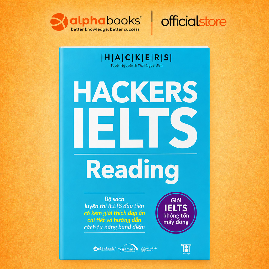 Sách - Hackers IELTS Reading - Luyện Thi IELTS Reading Band 3.0-6.0+ kèm lời giải chi tiết (Gamma)