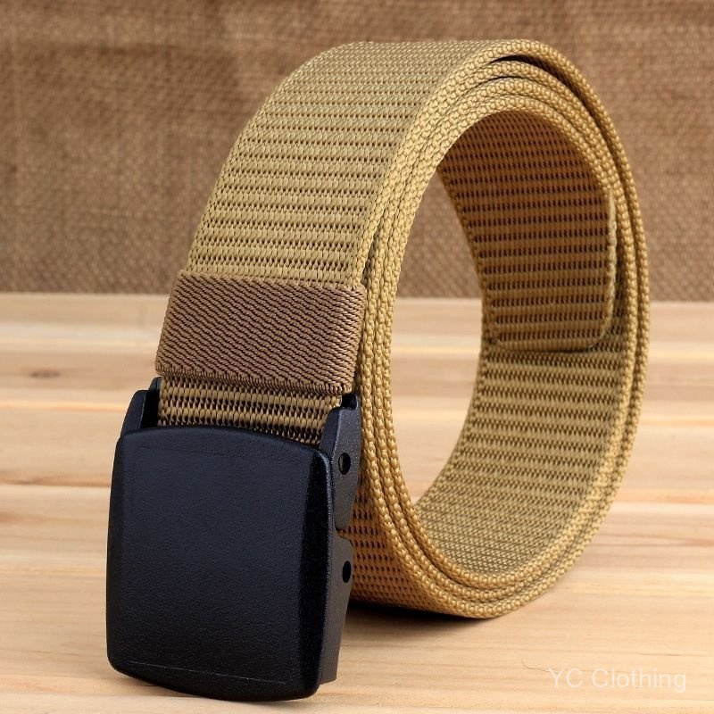 Thắt lưng Nylon vượt qua kiểm tra an ninh, thắt lưng không kim loại, thắt lưng vải khóa nhựa mịn ngoài trời, thích hợp cho công việc denim ZWJJ