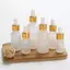 PNPIA- Chai Thủy Tinh Mờ Có Thể Đổ Lại Rỗng Có Giọt 10ML 50ML 100ML Lotion Dispenser Cho Mỹ Phẩm DIY Lưu Trữ