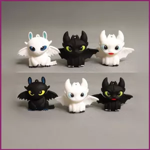 YT4 6 Chiếc Cách Huấn Luyện Rồng Của Bạn Nhân Vật Hành Động Ánh Sáng Fury Night Fury Không Răng Mô Hình Búp Bê Đồ Chơi Cho Trẻ Em Quà Tặng