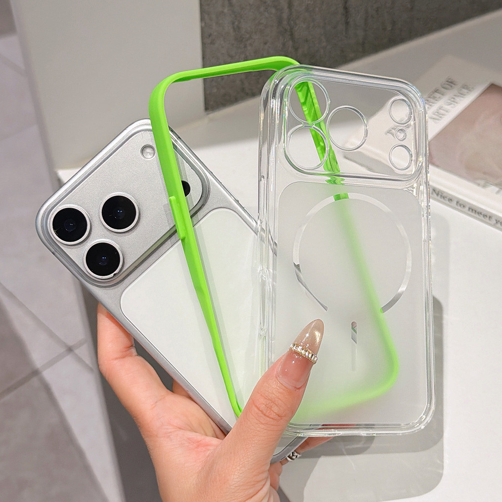 Ốp Điện Thoại Mềm Thanh Va Chạm 2 Trong 1 Màu Cho iPhone 17 Pro Max 16 15 14 13 12 11 Vỏ Bảo Vệ Chống Sốc