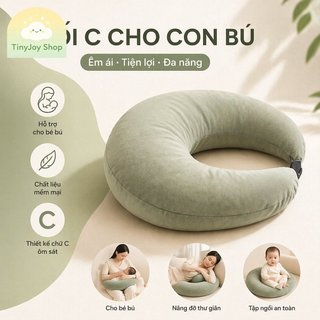 Gối Điều Dưỡng Hỗ Trợ Bà Bầu Đệm Cotton Mềm Tay Lưng Còn Lại Cho Con Bú Du Lịch