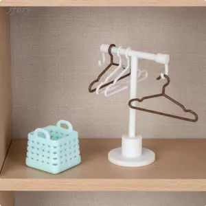 Jfory Móc treo màn hình thu nhỏ PLA thực tế Giá đỡ hình chữ L Thu nhỏ để trang trí nhà búp bê và cảnh Diorama