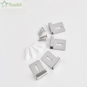 YUUKII 4 / 8 Chiếc Kẹp Gương Kim Loại, Kẹp Gương Vuông Sắt, Treo Nội Thất Thành Phần Treo Tường Gắn Gương Không Khung