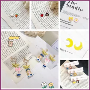 YT4 Công Chúa Disney Bông Tai Ngọt Ngào Cho Bé Gái Nữ Bạch Tuyết Phong Cách Hàn Quốc Bông Tai Cá Tính Sáng Tạo Phụ Kiện