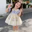 Cô gái ngọt ngào Phong cách dễ thương Mùa hè Phong cách mới Vòng cổ búp bê tay phồng thời trang Gothic