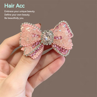 Ngọt Ngào Girly Full Kim Cương Nơ Bên Kẹp Tóc Nổ Kẹp Tất Cả Trận Đấu Mỏ Vịt Kẹp Phụ Kiện Tóc