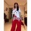 Mỹ Retro In Hình Ngôi Sao Đeo Ngang Tay Ngắn Cotton Nguyên Chất Dopamine Lười Phong Cách Trắng Top 5.19