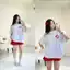 （Giao hàng 24h）Angela 100% Cotton 220gsm Cổ Tròn " Những bức tranh in tinh tế " Áo Phông Form Rộng Nữ Mùa Hè Kiểu Đẹp
