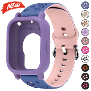 Ốp lưng + dây đeo silicon khắc cho Redmi Watch 5 Active / Lite vỏ vòng tay dây đeo đồng hồ mềm
