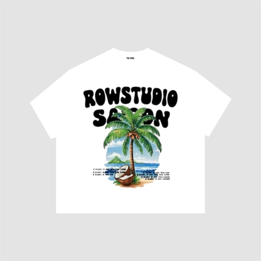 （Giao hàng 24h）Angela Áo Thun Nữ Form Rộng Tay Ngắn 260Gsm Cotton " CÂY DỪA COCONUT " unisex Cổ Tròn Hot Trend 2026