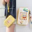Dễ Thương SpongeBob Chống Thấm Nước Da PU Túi Bảo Quản Dữ Liệu Cáp Sạc Túi Đựng Mỹ Phẩm Đồng Xu Túi Đựng Tiền Mặt