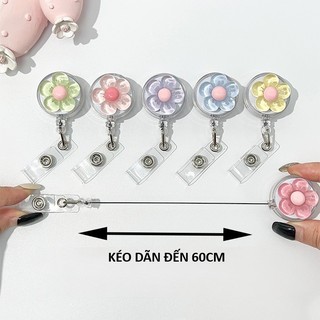 Móc - Kẹp bảng tên HSSV, nhân viên - yoyo có thể kéo dãn charm bông hoa M55