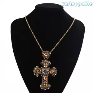 Unstop * Mặt dây chuyền chéo Vòng cổ Trang sức Phụ kiện Gothic Nam Nữ Dây chuyền