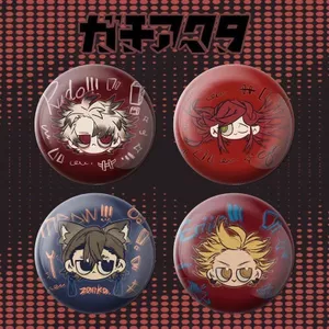 58mm Dễ Thương Chibi Huy Hiệu Gachiakuta Lấy Cảm Hứng Từ Liyu & Rudo Nhân Vật Anime Pin Dễ Thương Ba Lô Trang Trí