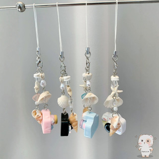 【Chamvn】Mặt dây chuyền hình vỏ sò mèo mùa hè tươi mát móc khóa điện thoại thời trang đa năng