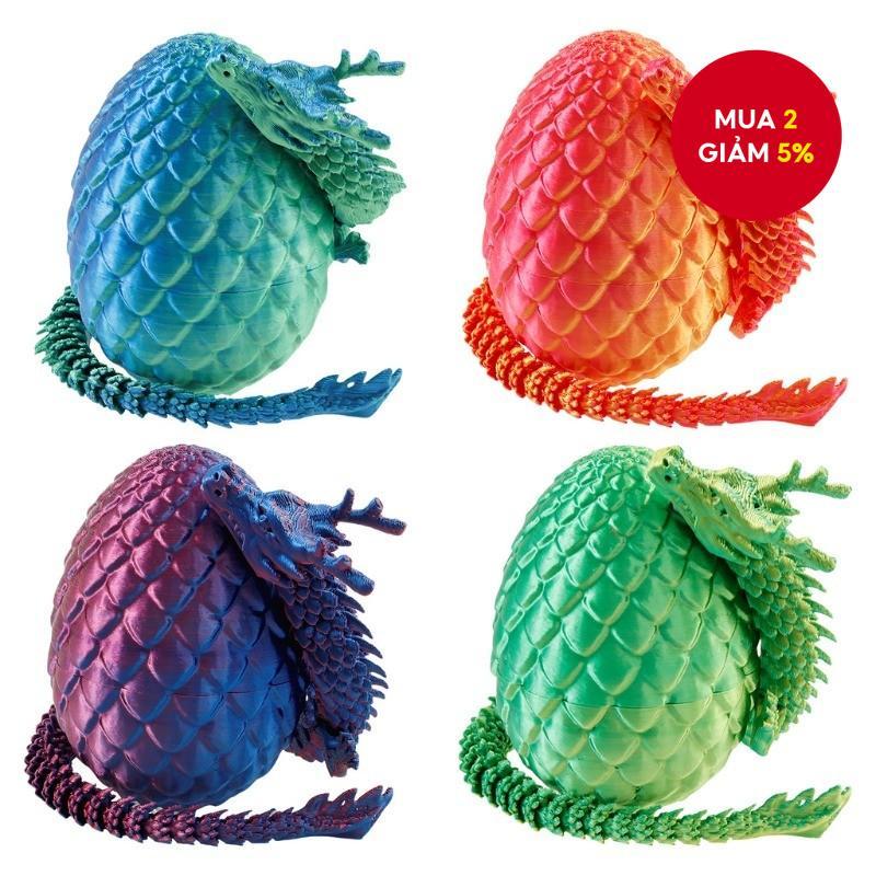 Trứng rồng in 3D độc đáo, linh hoạt, đồ chơi rồng in 3D, quà tặng bất ...