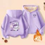 Áo Hoodie nữ Kuromi Zip hoạt hình đáng yêu Áo khoác có mũ trùm đầu nhẹ thoải mái