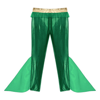 Yhong Nam Nàng Tiên Cá Quần Vua Biển Trang Phục Co Giãn Eo Kim Loại Sáng Bóng Cá In Quần Legging Cho Halloween Cosplay