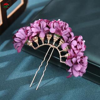 Kẹp tóc handmade lụa hoa, phù hợp cho tiệc cưới và váy dạ hội