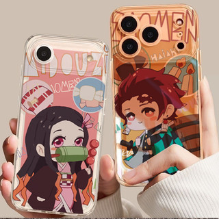 Ốp Lưng Samsung Galaxy A06 A07 A05 A05S A14 A15 A33 A73 A34 A35 A12 A7 2018 Anime Demon Slayer Hoạt Hình Mềm Trong Suốt