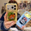 Ốp Điện Thoại Thêu Tai Fox Rabbit Da 3D Cho iPhone 17 Pro Max 17 Air 16 Plus 15 14 13 12 11 Vỏ Bảo Vệ Chống Sốc