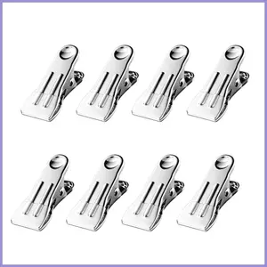 Chân Quần Áo Inox 8 Miếng May Kẹp Móc Treo Ảnh Treo Kẹp Cho Nhà Bếp Du Lịch Nhà Giặt mueadsyvn
