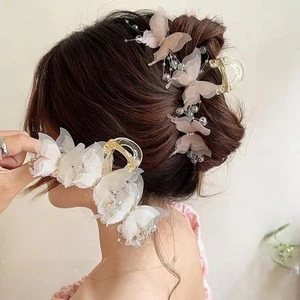 Bướm Lớn Lấy Kẹp Nữ Đầu Lưng Tóc Cá Mập Kẹp Tóc Cao Cấp Kẹp Tóc Tính Khí Thanh Lịch Phụ Kiện Tóc