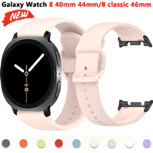 Dây đeo silicon cho Samsung Galaxy Watch 8 40mm 44mm / 8 cổ điển 46mm vòng tay thể thao dây đai phụ kiện