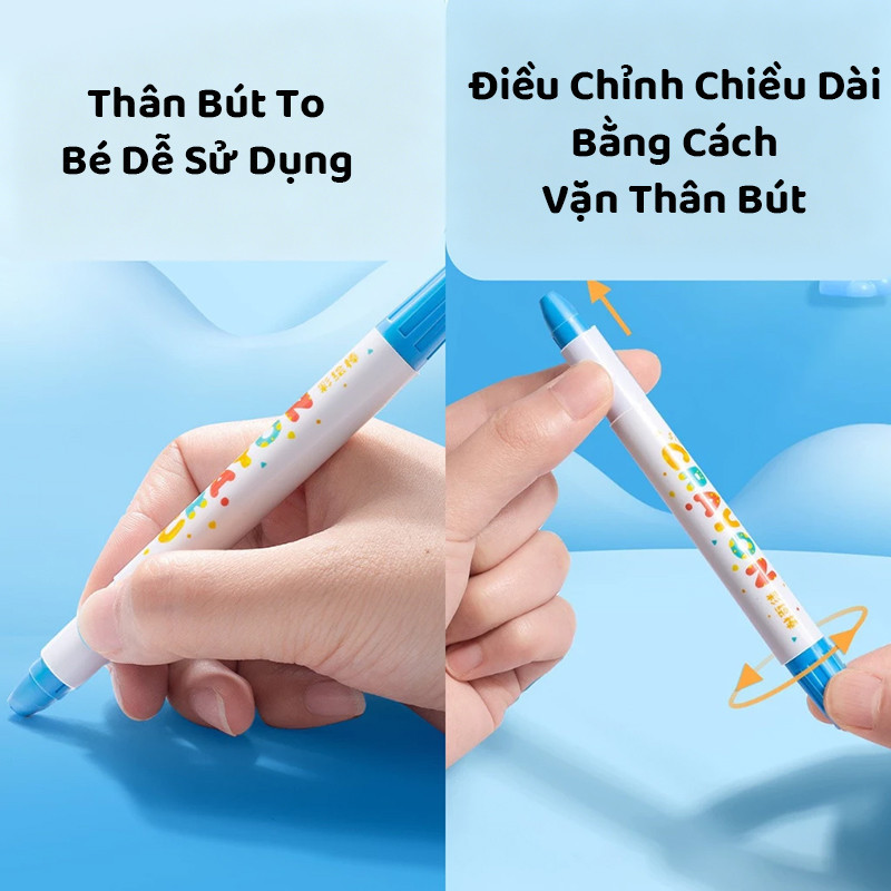 Bút Màu Sáp Dầu Màu Sắc Tươi Sáng 12/24/36 Màu Không Dính Tay Vẽ Mỹ Thuật Học Sinh Sáng Tạo Bộ Sáp Vẽ DIY