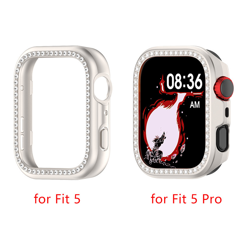 Ốp lưng PC rỗng cứng kim cương cho Huawei Watch Fit 5 Pro / Fit 5 vỏ bảo vệ