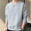 Áo thun nam dài tay VN, hợp thời trang, dáng rộng vừa vặn, thích hợp cho mùa thu đông, áo sơ mi đáy trắng, áo len cổ tròn, hàng mới về
