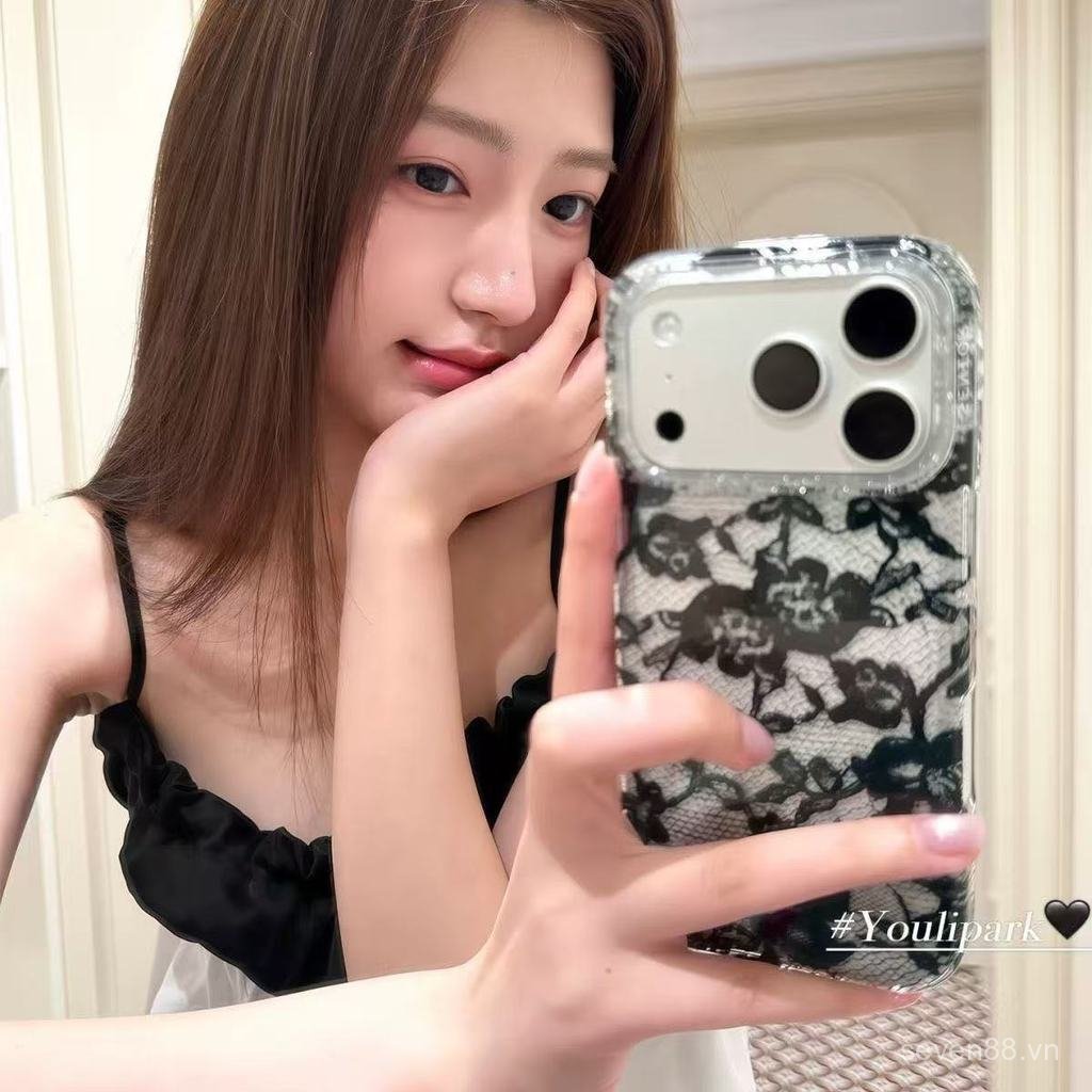 Ốp Điện Thoại Thích Hợp Cho iPhone 7 8 X XS XR XSMAX 11 12 13 14 15 16 17 Pro max Plus Air Girly Tính Khí Cao Cấp Ren Hoa Chống Sốc Vỏ Bảo Vệ Chống Sốc Bao Gồm Tất Cả T20F