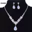 KUZHEN Sang Trọng Giọt Nước Zircon Mặt Dây Chuyền Nelace Bông Tai Bộ Thanh Lịch Tinh Tế Pha Lê Nelace Nữ Cô Dâu Phù Dâu Trang Sức Cưới HOT
