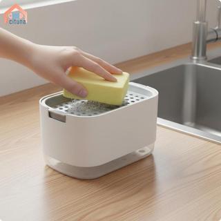 Hướng dẫn sử dụng nhà bếp Hộp đựng xà phòng Máy bơm ép chất lỏng Chất tẩy rửa lưu trữ ABS Đĩa xà phòng rửa chén để giặt và làm sạch