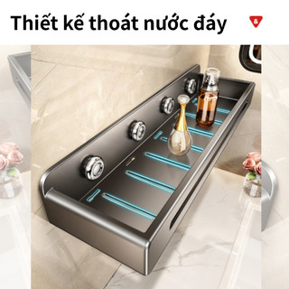 Kệ Để Đồ Nhà Tắm Dán Tường Không Cần Khoan , Thép Carbon Chống Gỉ , Dung Tích Lớn