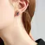 JRP Đỏ Zircon Lông Bông Tai Gothic Punk Thiên Thần Quỷ Cánh Tai Dành Cho Nữ Hợp Thời Trang Phụ Kiện Cho Cuộc Họp JRP