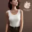 PNPIA- Áo Vest thể thao có gân mỏng vừa vặn dành cho nữ Lớp đế nhẹ để tập thể dục và trang phục thường ngày