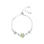PNPIA- Vòng Tay Cỏ Ba Lá Bốn Lá Cho Nữ 1 Chiếc Dây Xích Có Thể Điều Chỉnh Opal Zircon Tinh Tế Luy Charm Lễ Hội Trang Sức