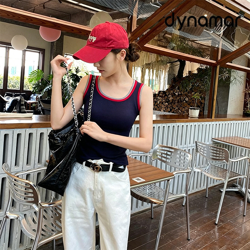【dynamar】Áo Ba Lỗ Nữ, Áo Tank Top Nữ Chất Liệu Tencel Ôm Body Phong Cách Thể Thao