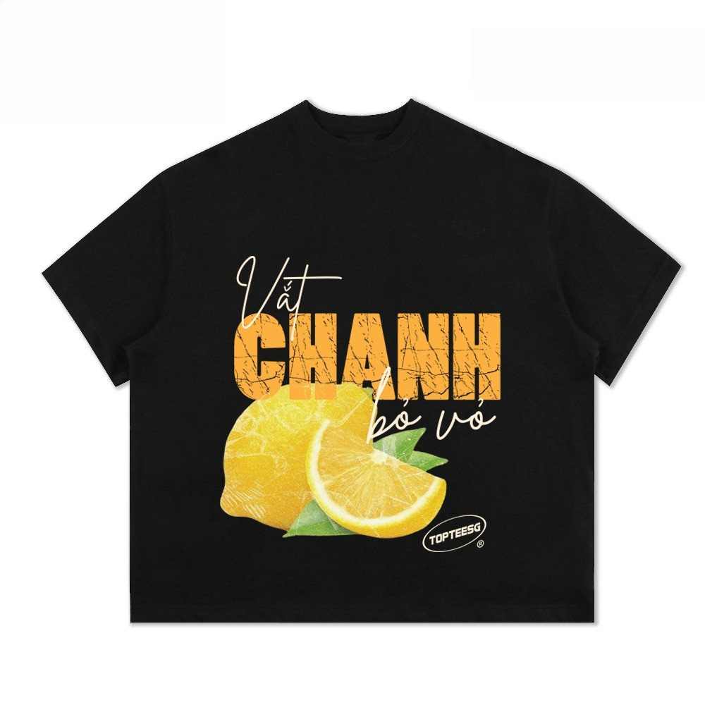 （Giao hàng 24h）Angela Áo thun form "Thay lời trái nói" unisex nam nữ tay ngắn cổ tròn cotton 2 chiều