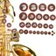 toyuvn 26 chiếc Bộ thay thế miếng đệm da Sax đa kích thước Phụ kiện kèn Saxophone Alto