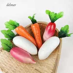 Mô hình cà rốt DELMER, Cà rốt xốp mô phỏng 3D bền bỉ, Rau giả Nhân tạo DIY Đạo cụ rau giả Hỗ trợ giảng dạy cho trẻ em